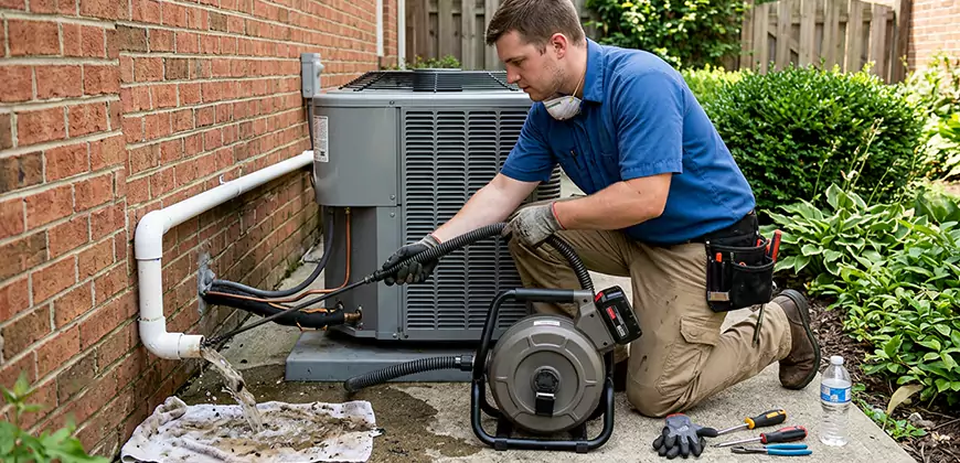 AC Unit Drain Pipe Cleaning in Southaven